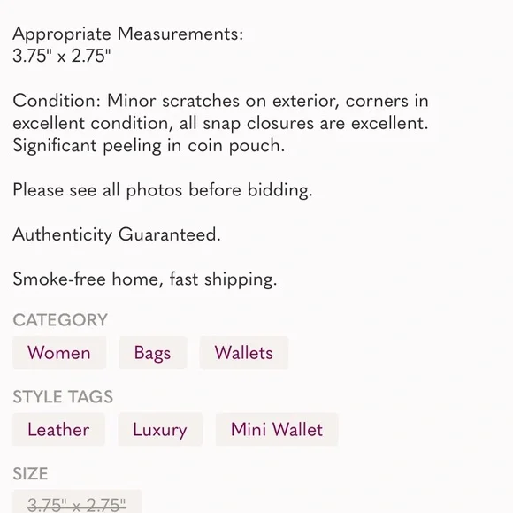 Beautiful wallet only damaged in the coin pocket can see the rest